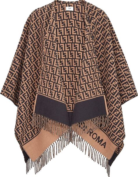 fendi men scarves|fendi poncho long fur cape.